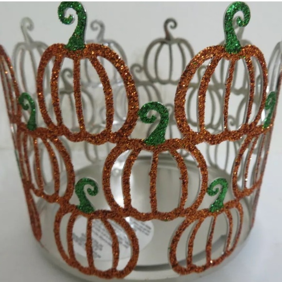 BATH & BODY WORKS PUMPKIN GLITTER CANDLE HOLDER - Picture 7 of 10